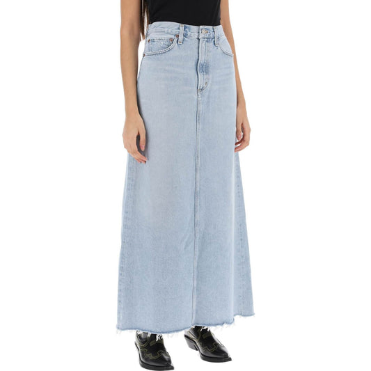 Agolde hilla maxi skirt in denim Skirts Agolde