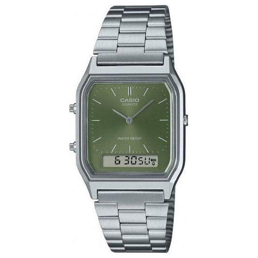 CASIO VINTAGE Mod. EDGY COLLECTION SUNRAY DIAL - GREEN MOSS WATCHES CASIO COLLECTION & VINTAGE