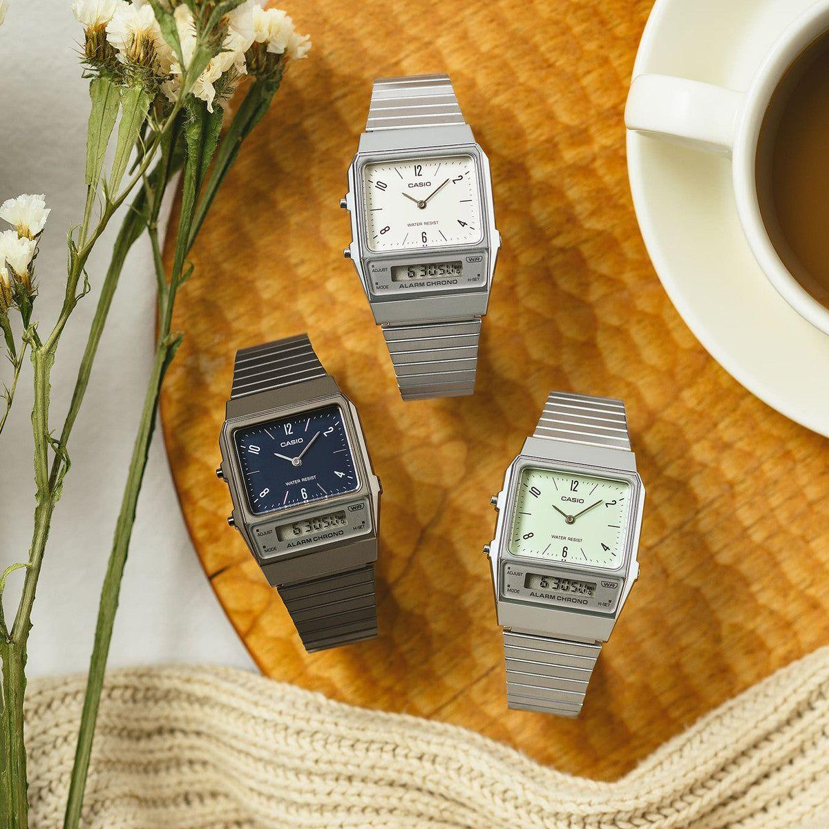 CASIO VINTAGE Mod. EDGY COLLECTION CREAM WATCHES CASIO COLLECTION & VINTAGE