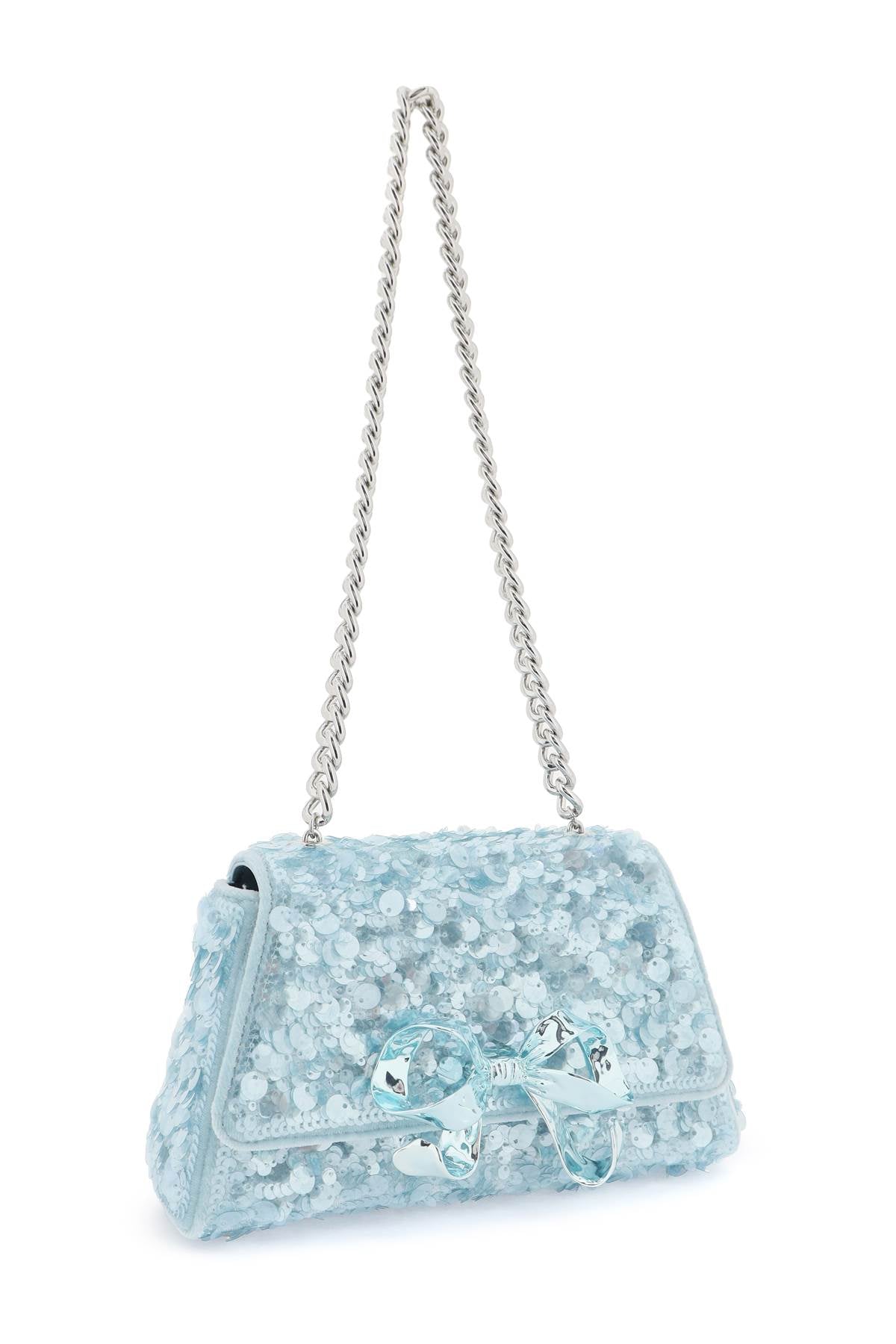 Self-Portrait Self Portrait sequined bow mini shoulder bag Handbag Self-Portrait