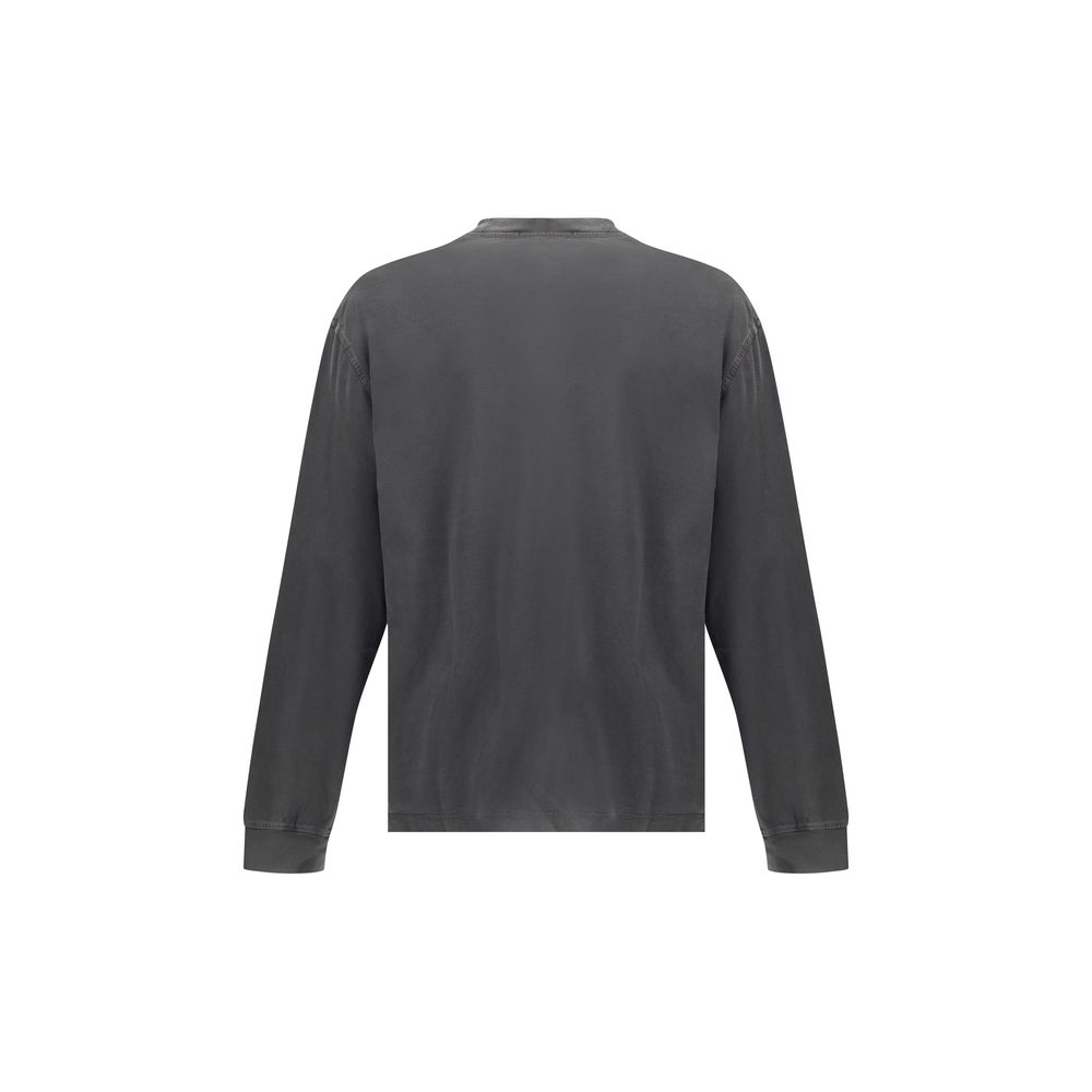 Agolde Gray Cotton Long Sleeve T-Shirt Agolde