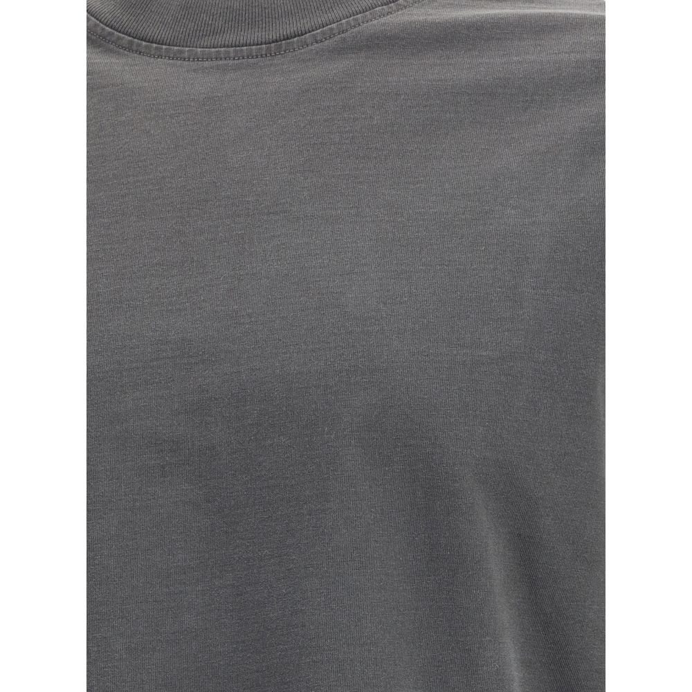 Agolde Gray Cotton Long Sleeve T-Shirt Agolde