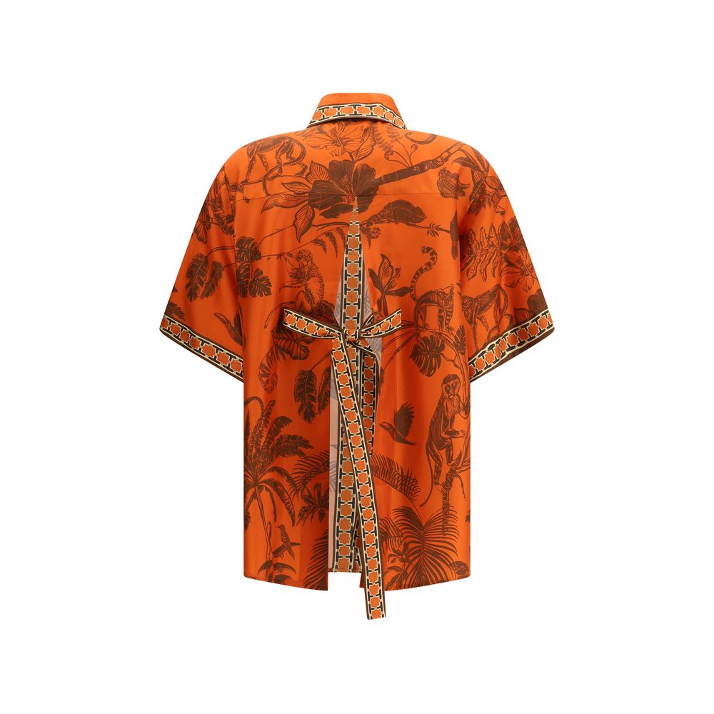 Alemais Orange Silk Pattern Shirt 10,1728,6,72470364320,8,Alemais,Clothing,New with tags,Orange,Pattern - Shirts - Clothing,Shirts - Clothing,Women