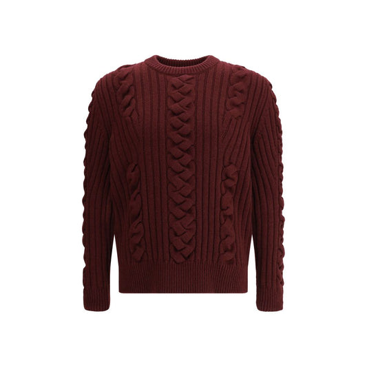 Alexander McQueen Bordeaux Fur Cashmere Sweater Alexander McQueen