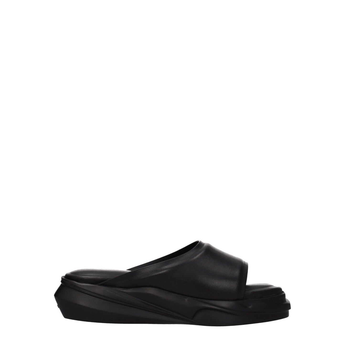 Alyx Black Leather Slippers Alyx