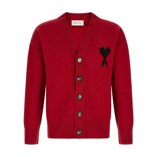 Ami Paris Multicolor Wool Cardigan