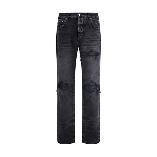 Amiri Black Cotton Straight-Leg Jeans Amiri