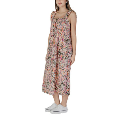B.Young Multicolor Cotton Long Dress B.Young