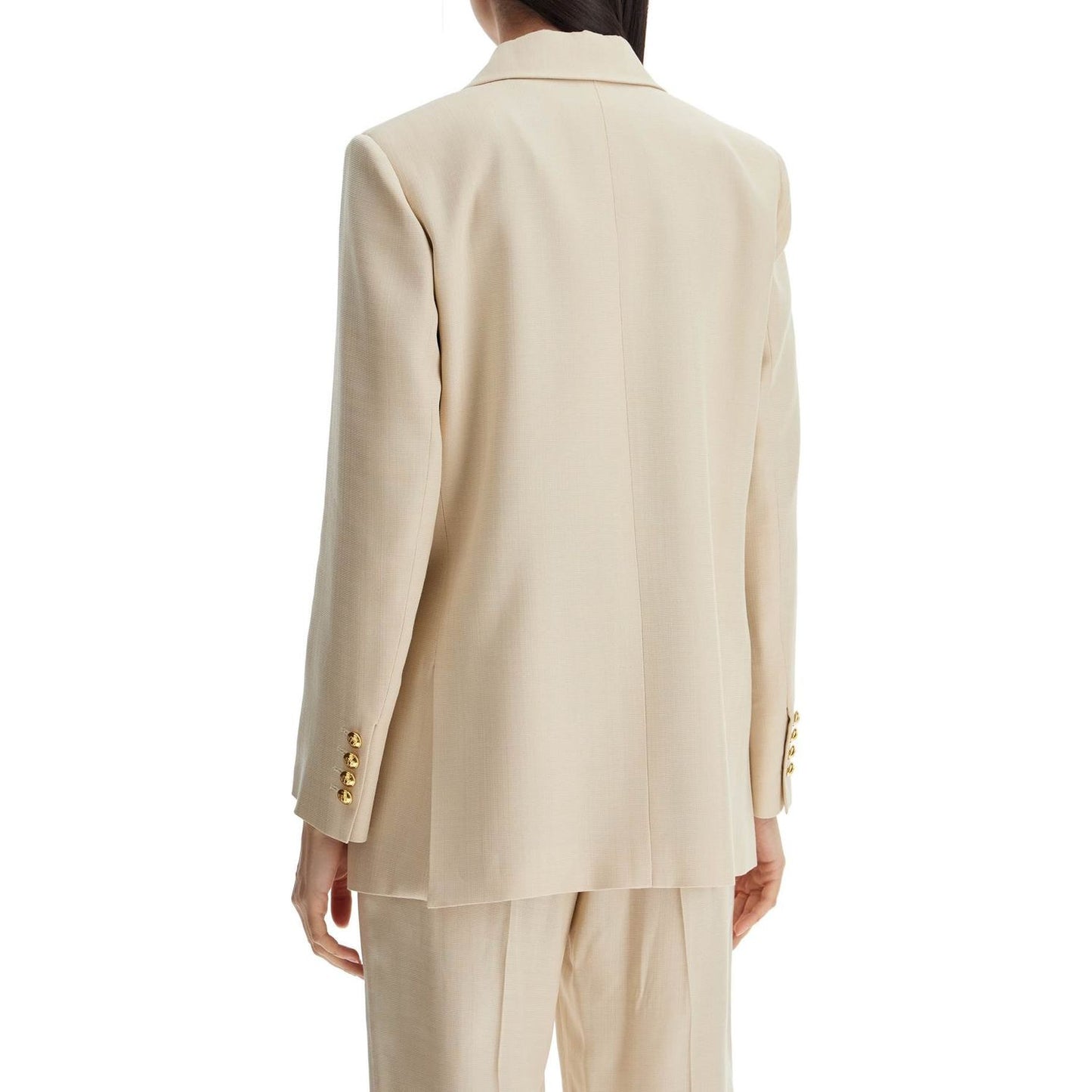 Blaze Milano ivory double-breasted viscose blazer