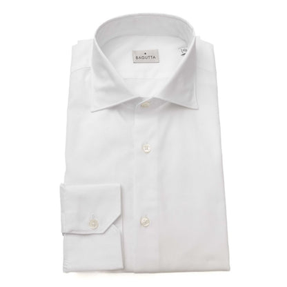Bagutta White Cotton Dress Shirt Bagutta
