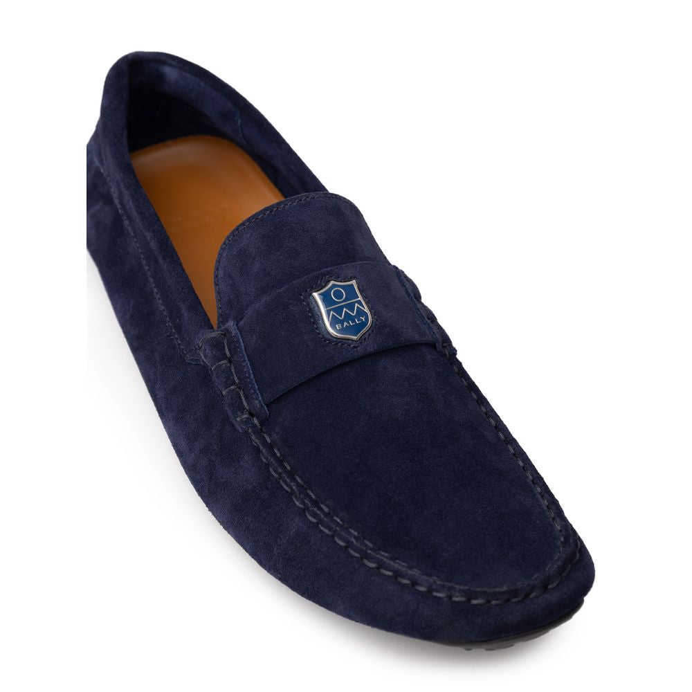 Bally Blue Leather Moccassin Bally