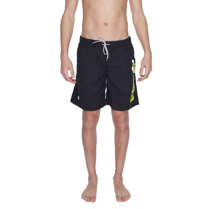 Blauer Black Polyamide Swim Shorts Blauer
