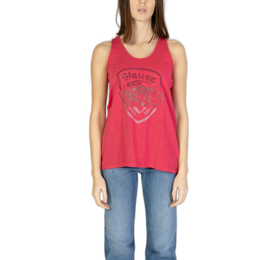 Blauer Pink Cotton Tank Tops Blauer