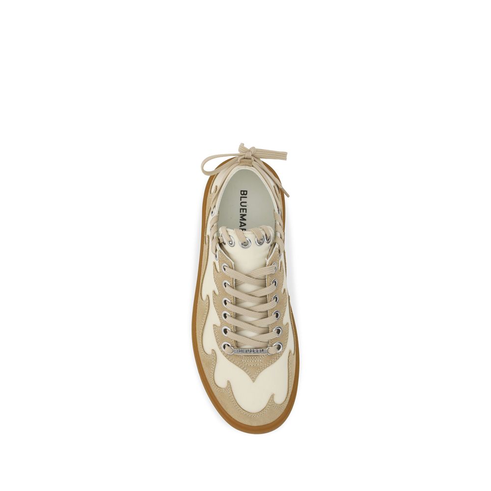 Bluemarble Brown Calf Leather Bos Taurus Low Top Sneakers Bluemarble