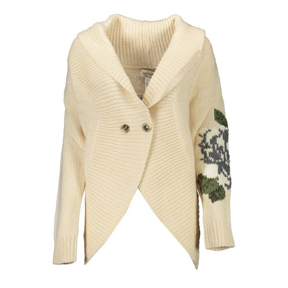 Blugirl Beige Acrylic Women Cardigan Blugirl