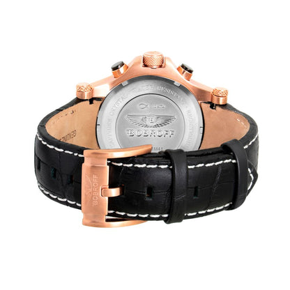 Bobroff Black Leather Dress Watch Bobroff
