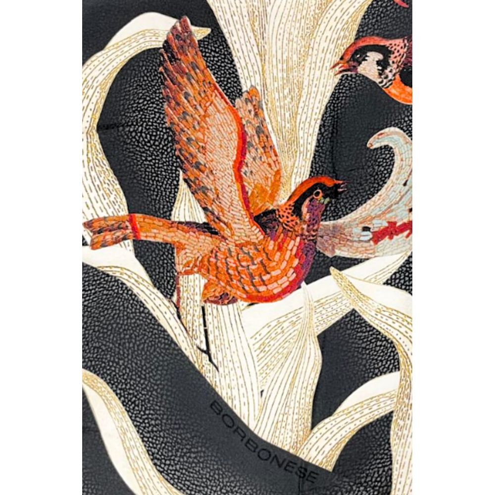 Borbonese Black Silk Women Scarf
