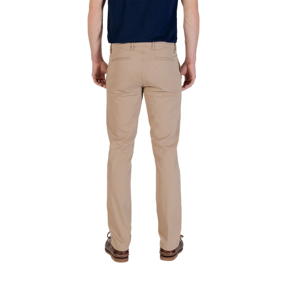 Borghese Beige Cotton Skinny Pants Borghese