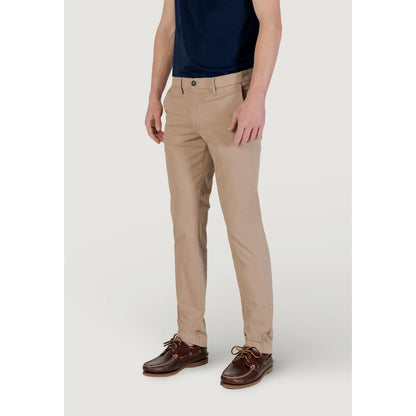 Borghese Beige Cotton Skinny Pants Borghese