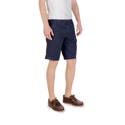 Borghese Blue Cotton Bermuda Shorts Borghese
