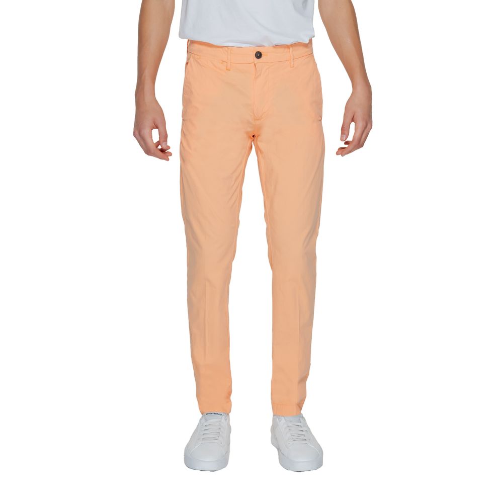 Borghese Orange Cotton Chino Pants Borghese