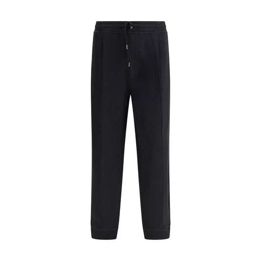 Brunello Cucinelli Black Cotton Joggers (Workout Pants) Brunello Cucinelli