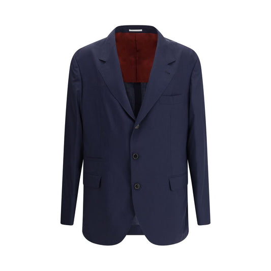 Brunello Cucinelli Blue Wool Blazer Brunello Cucinelli