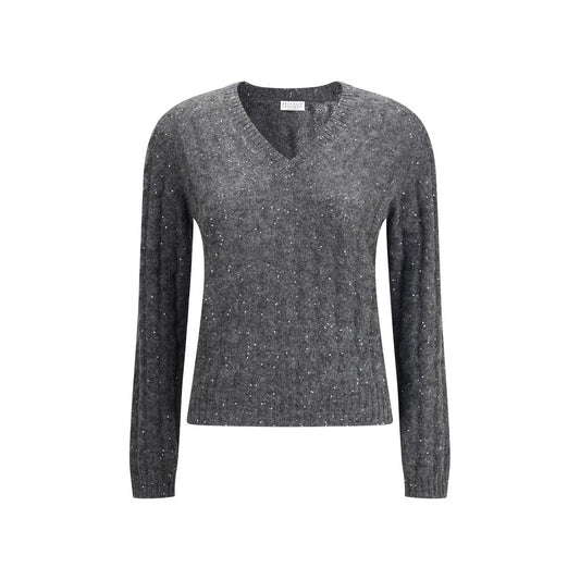 Brunello Cucinelli Gray Mohair Sweatshirt Brunello Cucinelli