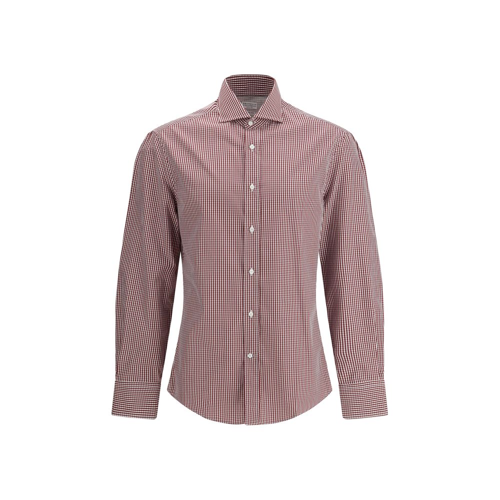 Brunello Cucinelli Multicolor Cotton Pattern Shirt