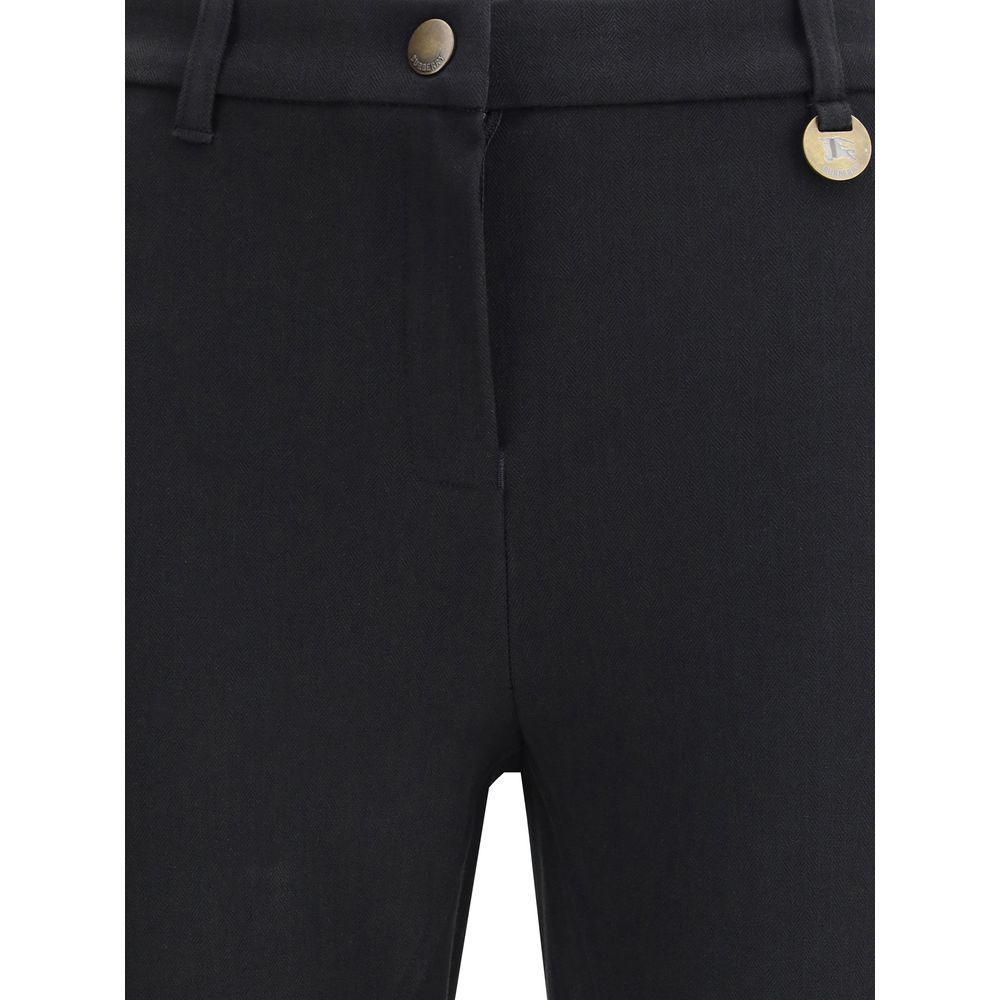 Burberry Black Cotton Casual Pants Burberry