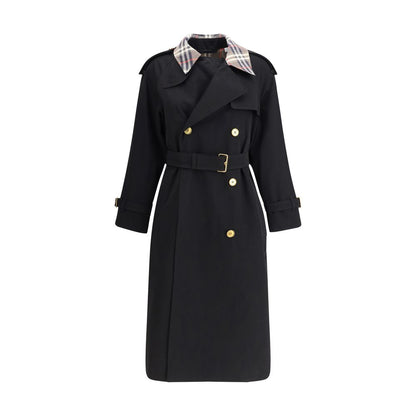 Burberry Black Cotton Coat Burberry