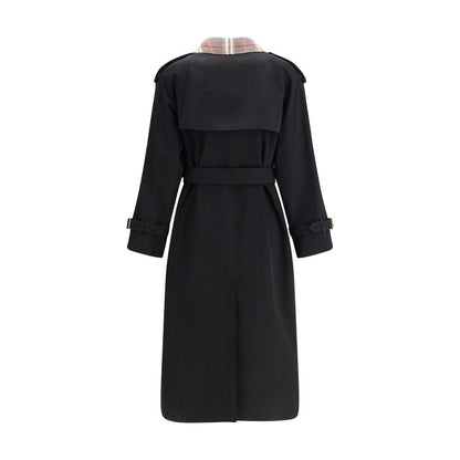 Burberry Black Cotton Coat Burberry