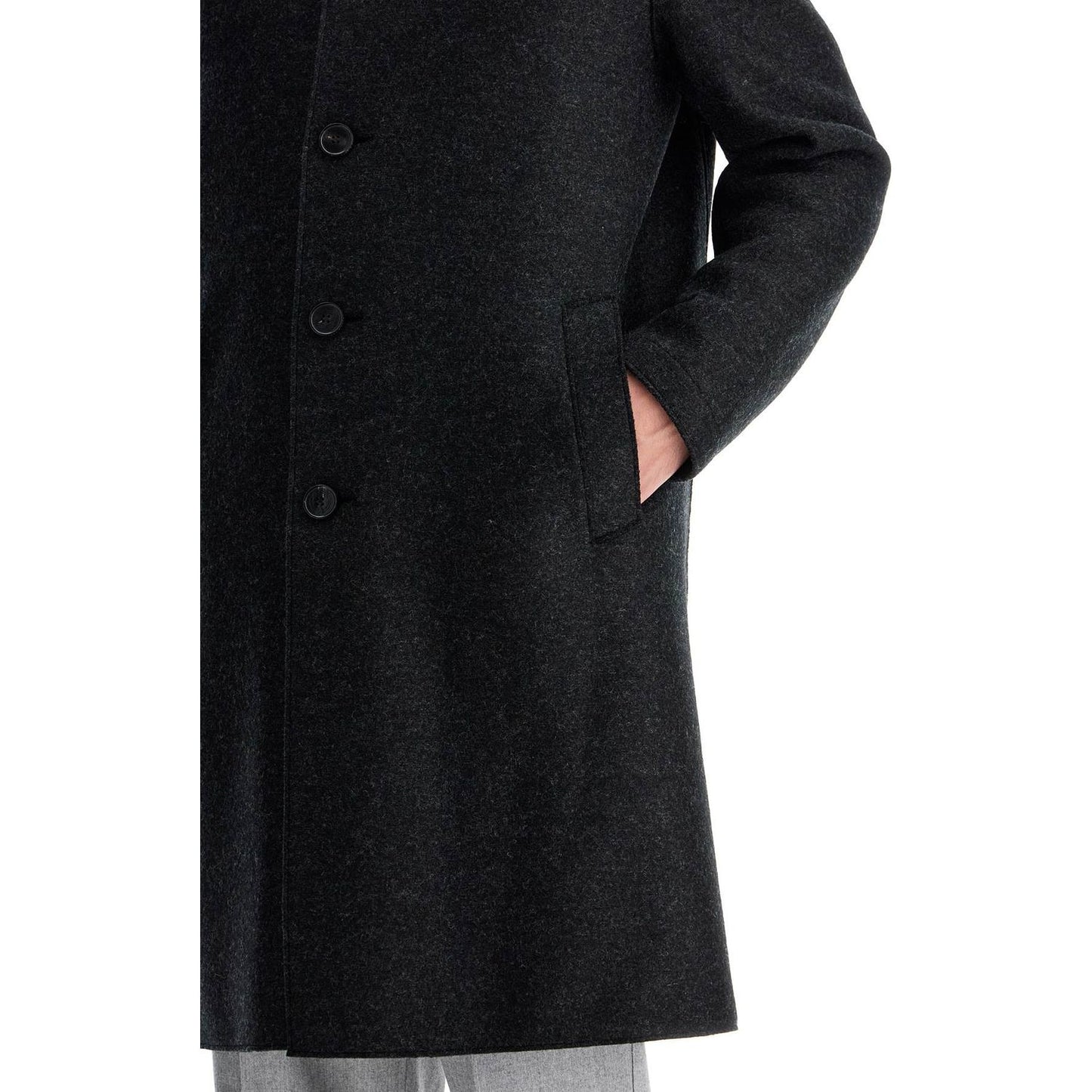 Harris Wharf London single-breasted pressed wool coat Jackets Harris Wharf London