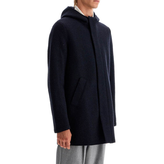 Harris Wharf London hooded wool coat in boiled wool Jackets Harris Wharf London