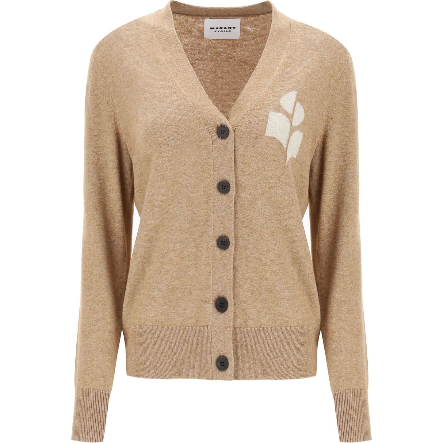 Isabel Marant Etoile karin cardigan with logo intarsia Knitwear Isabel Marant Etoile