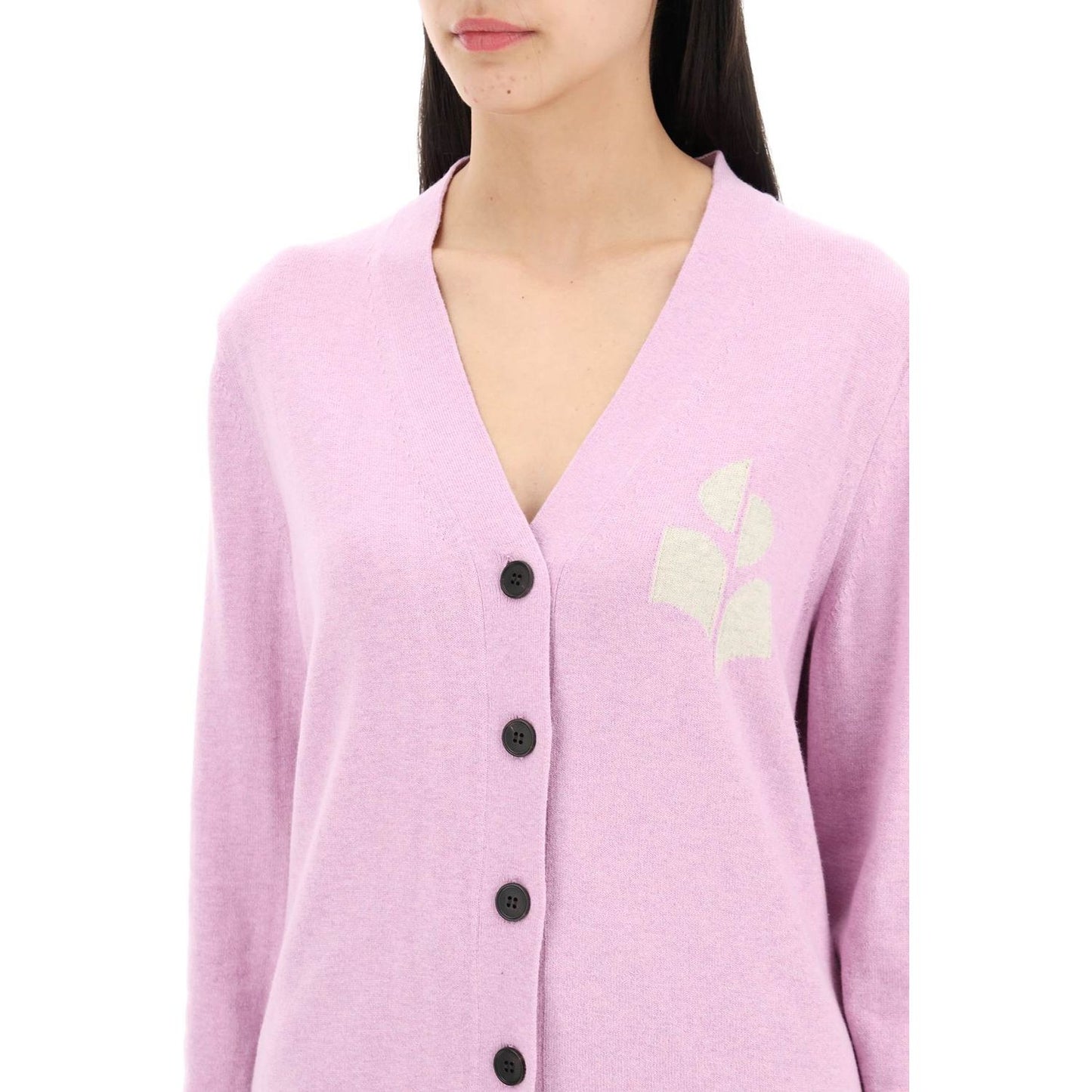 Isabel Marant Etoile karin cardigan with logo intarsia Knitwear Isabel Marant Etoile