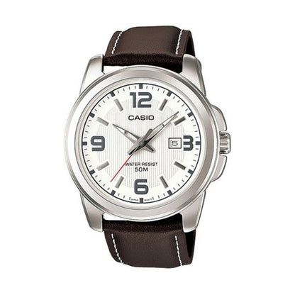 CASIO COLLECTION Mod. BOLD DATE - LEATHER. WHITE