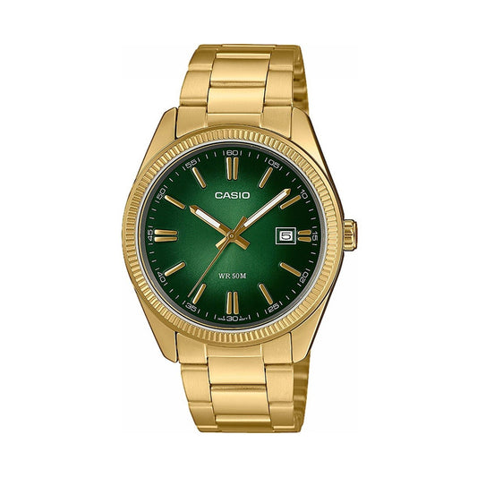 CASIO COLLECTION Mod. DATE, GOLD - GREEN WATCHES