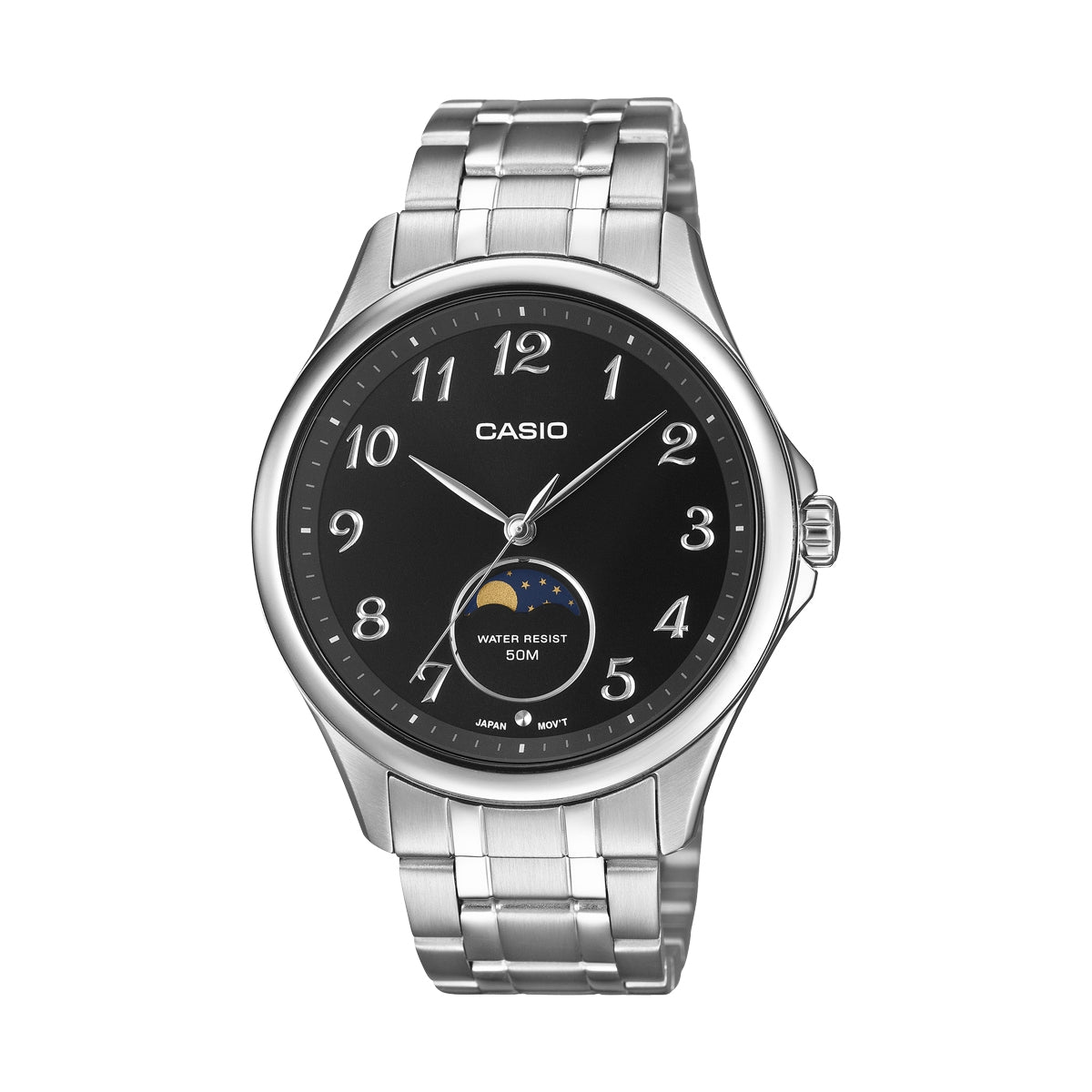 CASIO COLLECTION Mod. MOONPHASES - SILVER WATCHES