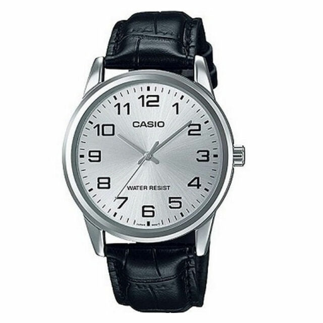 CASIO COLLECTION Mod. ONLY TIME. LEATHER - SILVER WATCHES