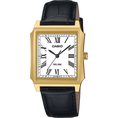 CASIO COLLECTION Mod. TANK - GOLD, LEATHER WATCHES