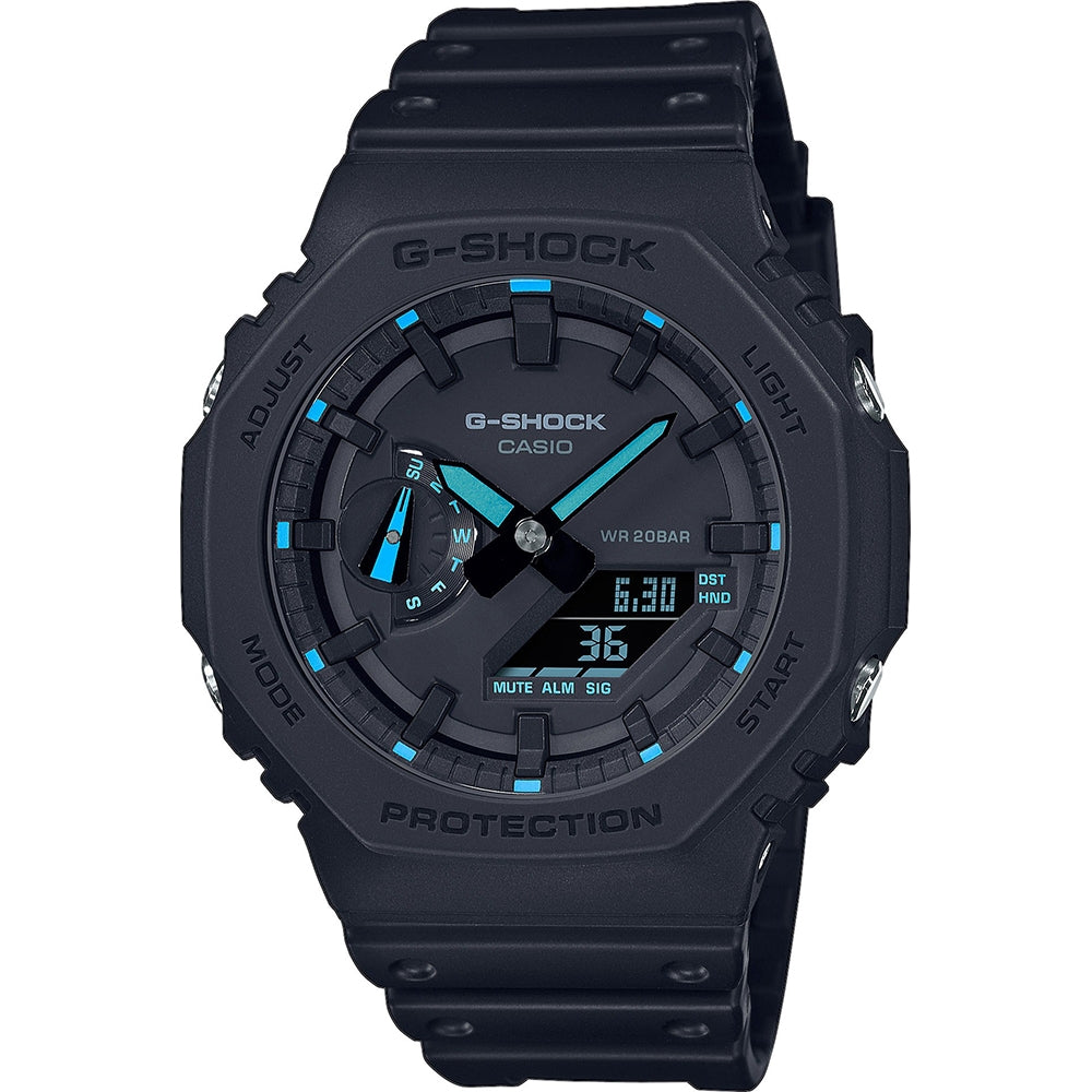 CASIO G-SHOCK Mod. OAK - Neon Blue Index WATCHES