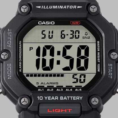 CASIO SPORT COLLECTION Mod. OVERSIZE 10 YEARS BATTERY - BLACK WATCHES