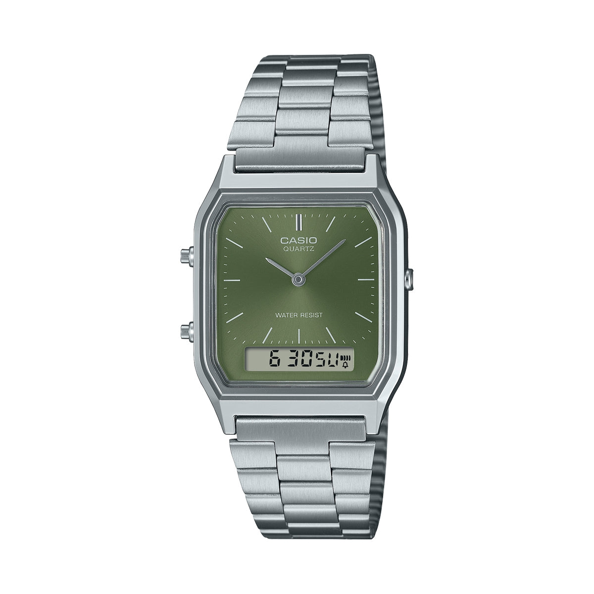 CASIO VINTAGE Mod. EDGY COLLECTION SUNRAY DIAL - GREEN MOSS
