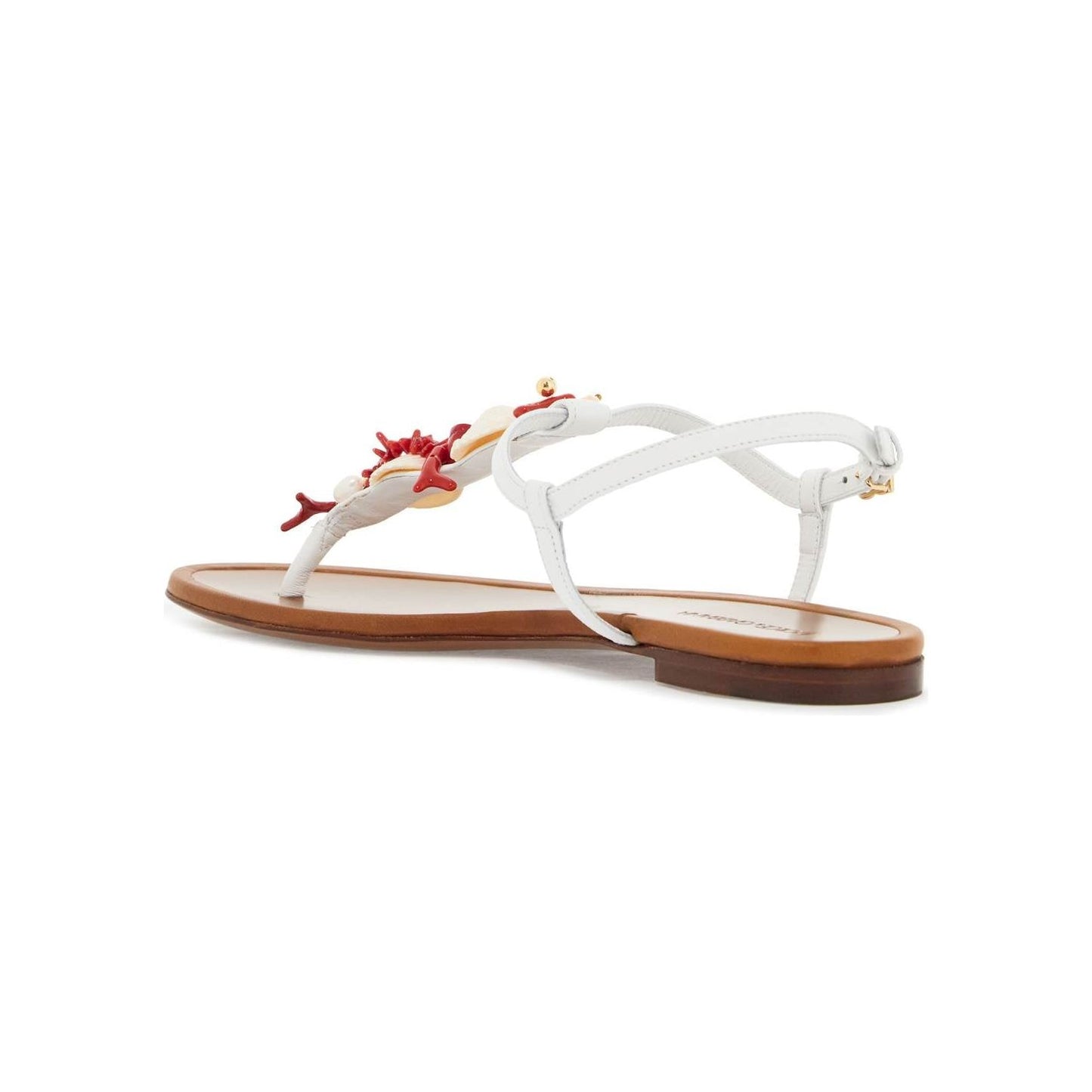 Dolce & Gabbana "nappa flip-flops with coral Sandals Dolce & Gabbana