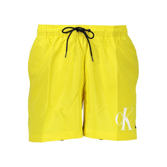 Calvin Klein Giallo Recycled Polyester Men's Swim Boxer