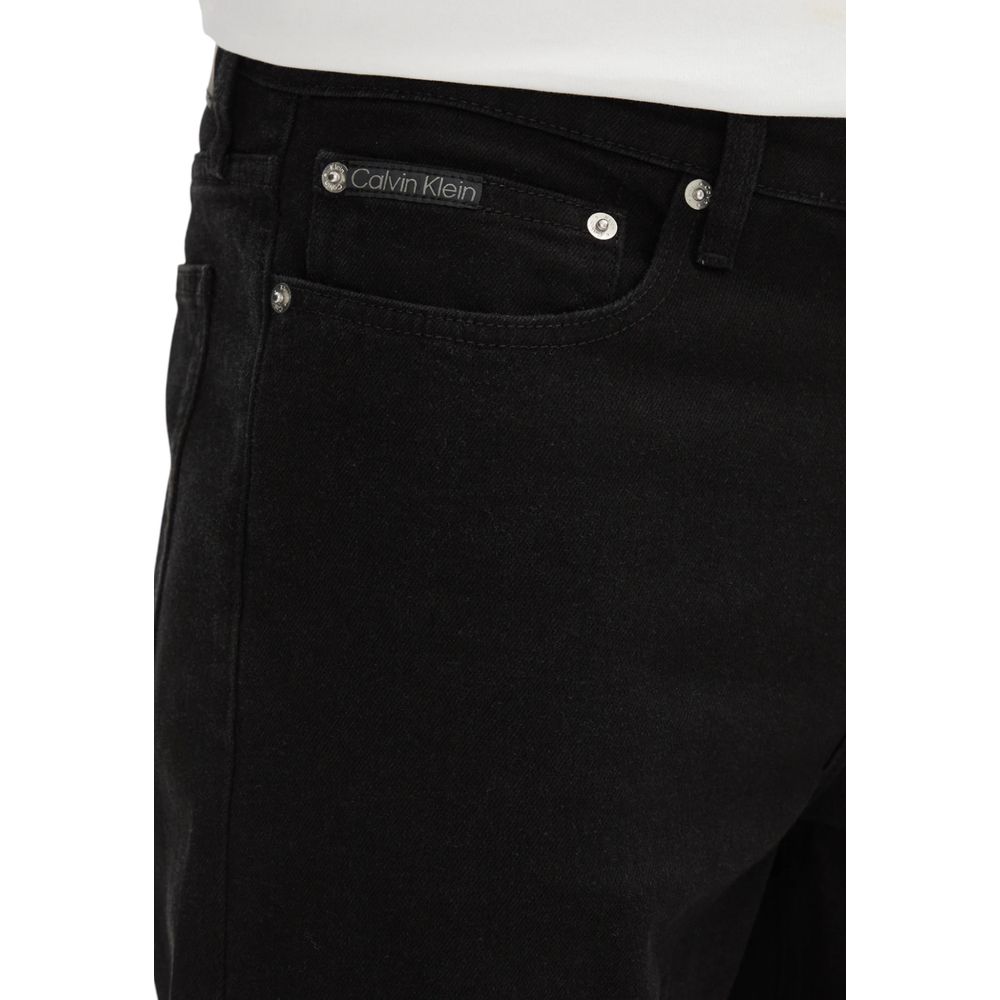 Calvin Klein Jeans Black Cotton Bermuda Shorts
