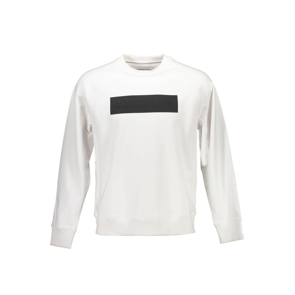 Calvin Klein White Cotton Men Sweatshirt