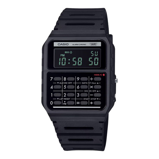 Casio Black Resin Digital Watch 1728,67434610848,Accessories,Black,Casio,Digital Watches - Watches - Accessories,New with tags,Unisex,Watches - Accessories
