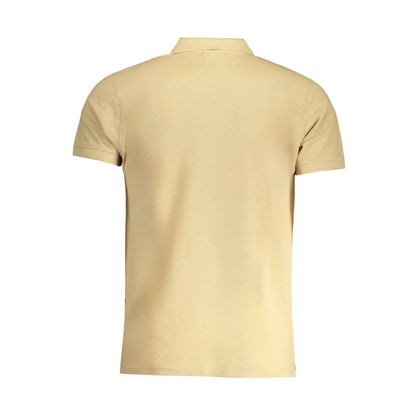 Cavalli Class Beige Cotton Men Polo-Shirt
